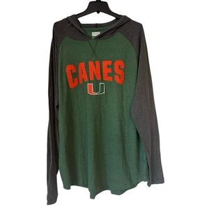 University of Miami Canes Box Seat Clothing hooded tee 2XL